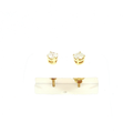 14K 0.37CT Round Diamond Stud Earrings in Yellow Gold