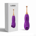 2 in 1 Double Headed Vibration Clitoris Sucker Massage Orgasm Pen Masturbator Sex Toys Nipple Sucking Vibrator