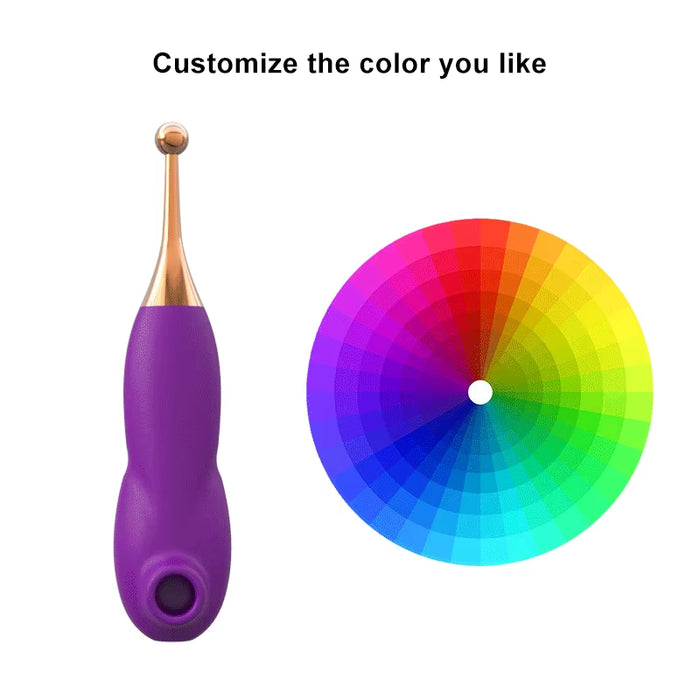 2 in 1 Double Headed Vibration Clitoris Sucker Massage Orgasm Pen Masturbator Sex Toys Nipple Sucking Vibrator