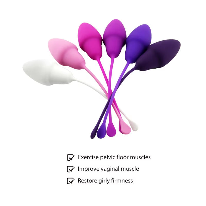 6Pcs of Pelvic Floor Muscle Tightening Kits Home Use Vaginal Contraction Ball Kegel Exercise System