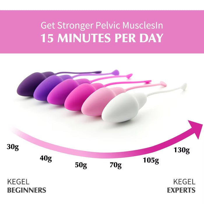 6Pcs of Pelvic Floor Muscle Tightening Kits Home Use Vaginal Contraction Ball Kegel Exercise System