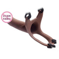7Inch Soft Silicone Strap on Dildo with Hollow Feature Male Wearing Leather Pants Couple Style