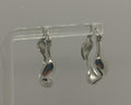 925 Sterling Silver Wavy Hoop Earrings - Small
