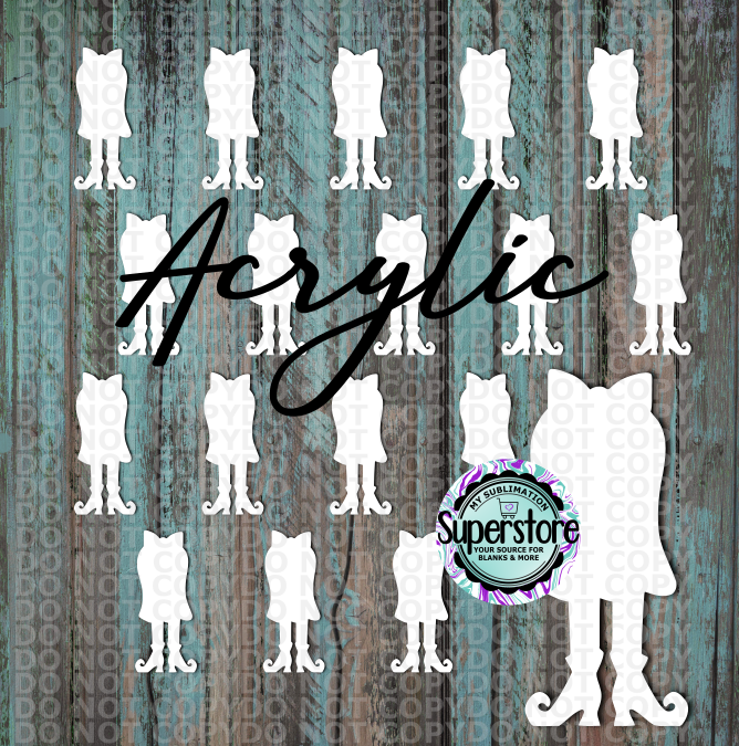 Acrylic Ghost With Legs - 10 or 20 count 1.5 & 2 inch size - Sublimation Acrylic