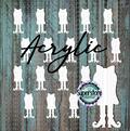 Acrylic Ghost With Legs - 10 or 20 count 1.5 & 2 inch size - Sublimation Acrylic