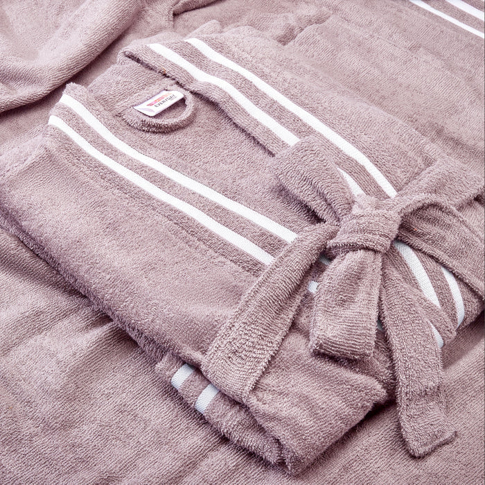 Airsoft 100% Cotton Large Bath Robe, 300 GSM, Solid, Light Violet