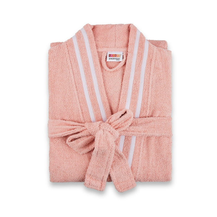 Airsoft 100% Cotton Medium Bath Robe, 300 GSM, Solid, Blush