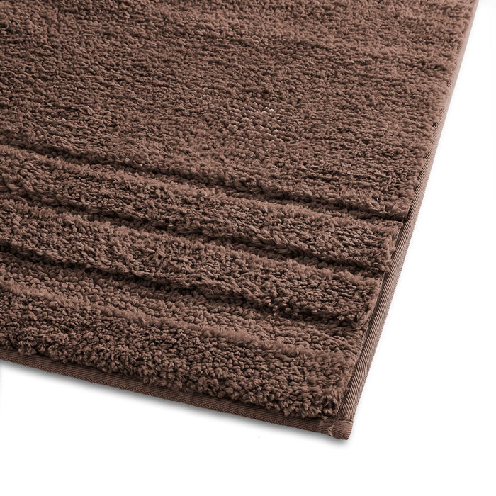 Airsoft Polyester Large Bath Mat, 1539 GSM, Solid, Dark Brown