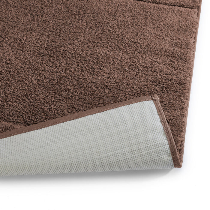 Airsoft Polyester Large Bath Mat, 1539 GSM, Solid, Dark Brown