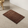 Airsoft Polyester Small Bath Mat, 1552 GSM, Solid, Dark Brown