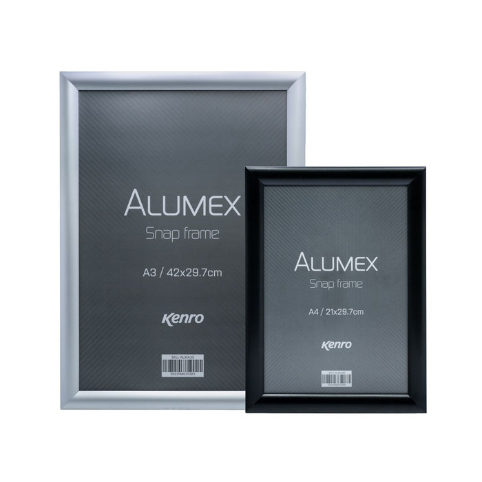 Alumex Snap Poster Display Frame in Silver