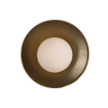 Mullan Lighting Lighting Antique Brass / Frosted Aosta Brass Disc Bathroom Wall Sconce with Glass Globe