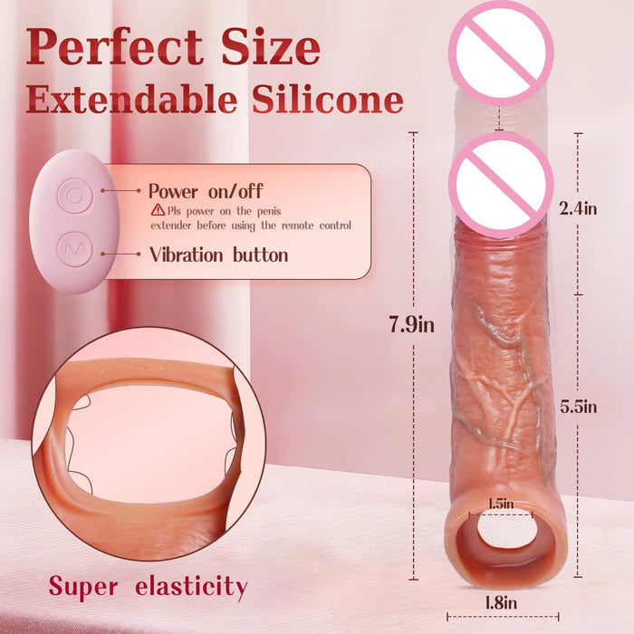 App Remote Control Dildo Enhancement Male Sex Toys Silicone Rubber Enhanced Realistic Big Dildo Vibrator for Man
