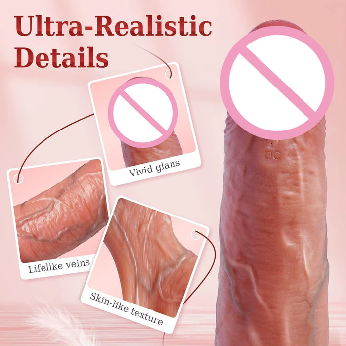 App Remote Control Dildo Enhancement Male Sex Toys Silicone Rubber Enhanced Realistic Big Dildo Vibrator for Man