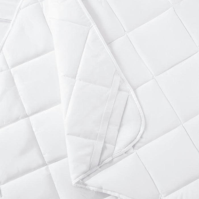 Arden 100% Cotton Queen Mattress Protector, 220 TC, Solid, White