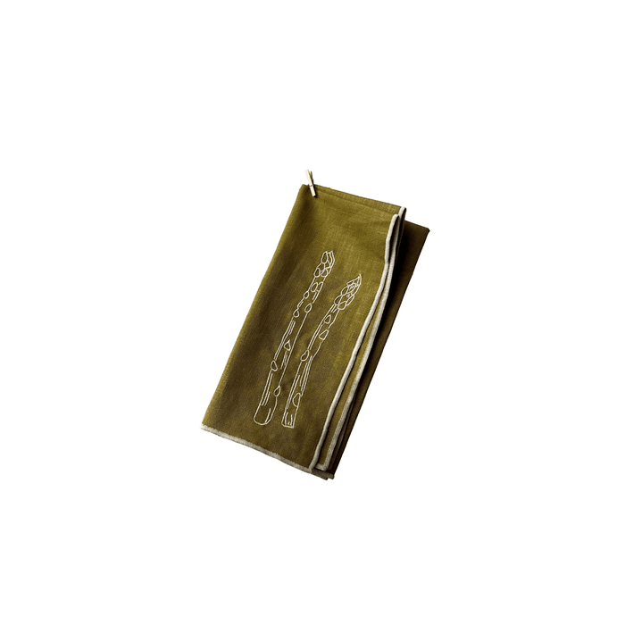 MÆGEN SHOP Asparagus Linen Napkins, Set of 2