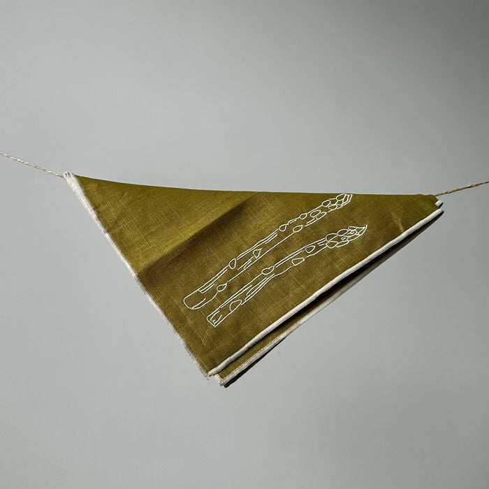 MÆGEN SHOP Asparagus Linen Napkins, Set of 2