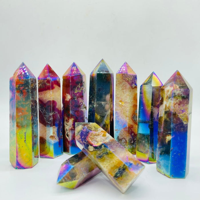 Aura Red Moss Agate Points Wholesale -Wholesale Crystals