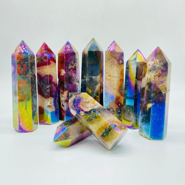 Aura Red Moss Agate Points Wholesale -Wholesale Crystals