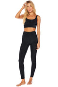 ribbed black legging