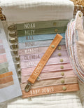 Baby Pastel clip personalise with babies name. Newborn Gift Idea, available in a range of pastel colours.