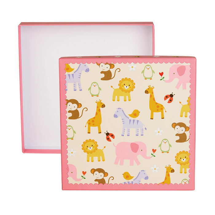 Baby Zoo Photo Album with Keepsake Box
