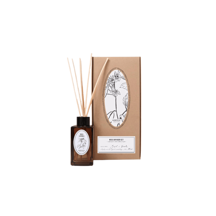 Norfolk Natural Living Home Fragrance Basil & Neroli Diffuser Oil Set