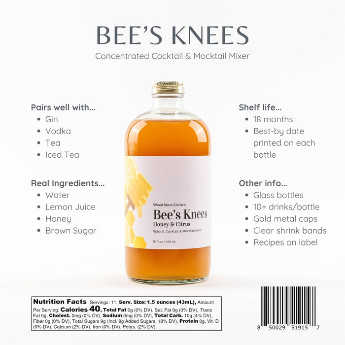 Wood Stove Kitchen Wood Stove Kitchen - Bee's Knees Cocktail and Mocktail Mixer, 16 fl oz