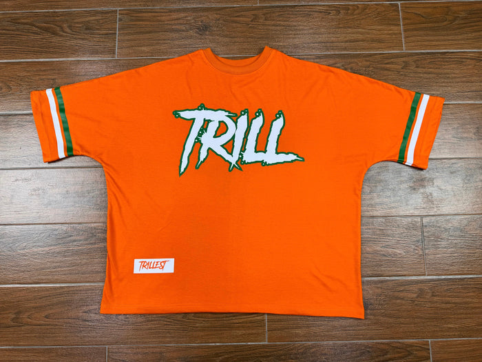 Big Trill Tee (Oversized) - Orange/Green/White