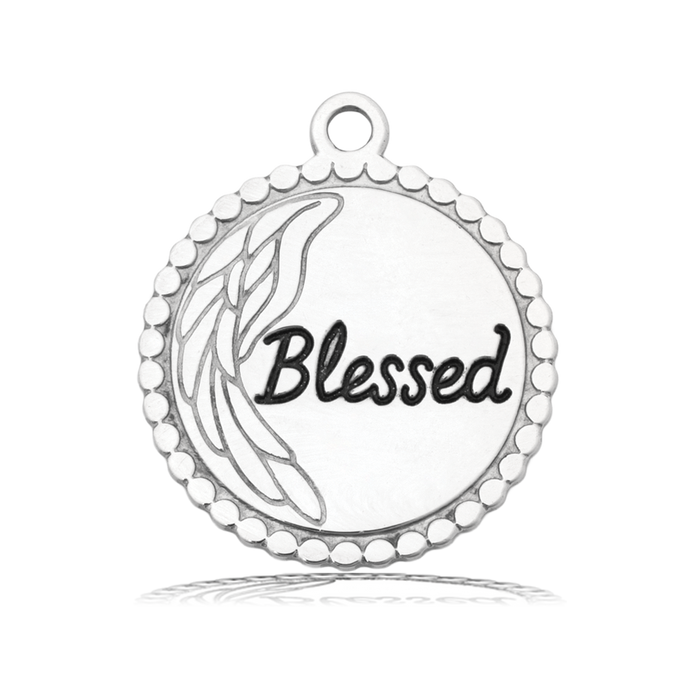 Blessed Charm with Light Blue White Agate Gemstone Bracelet