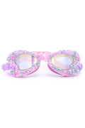 Kids butterfly pink and blue goggles with glitter.