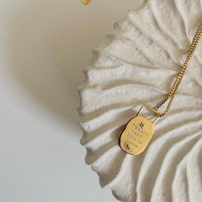Namaste Jewelry Namaste Jewelry - Bloom Affirmation Necklace- Gold