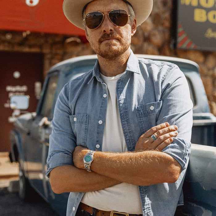 Steel City SHOP Blue Chambray Shirt