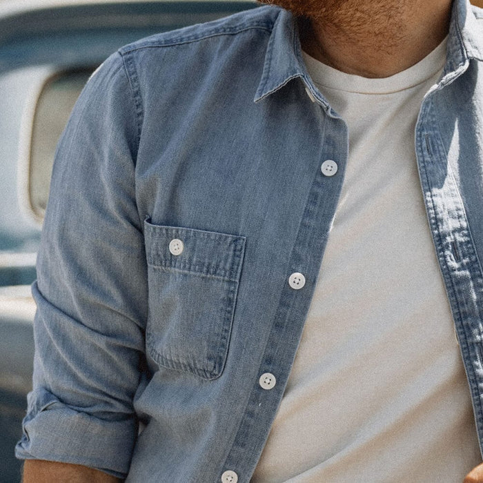 Steel City SHOP Blue Chambray Shirt