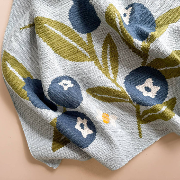 The Blueberry Hill SHOP Blueberry Bear Baby Blanket