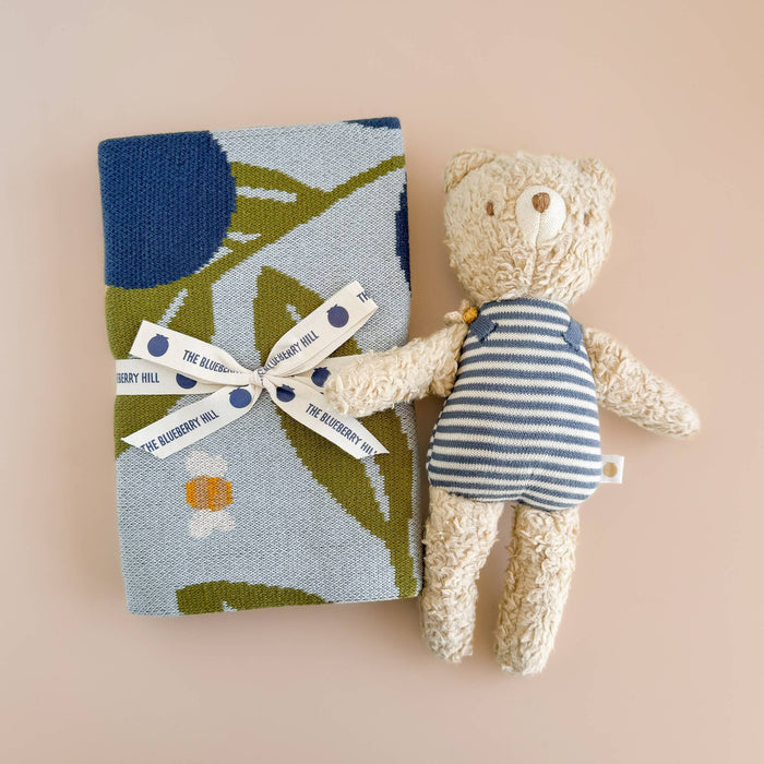 The Blueberry Hill SHOP Blueberry Bear Baby Blanket