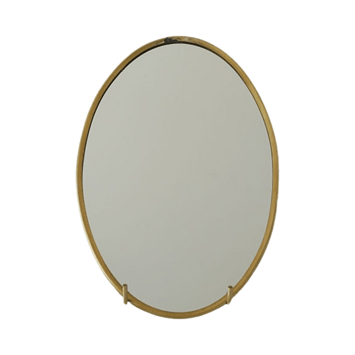 Fog Linen Work Decor Brass Framed Mirror