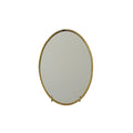 Fog Linen Work Decor Oval Brass Framed Mirror