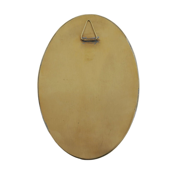 Fog Linen Work Decor Brass Framed Mirror