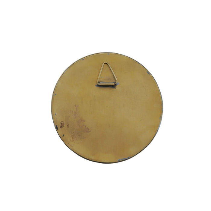Fog Linen Work Decor Brass Framed Mirror