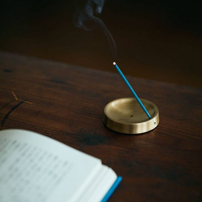 Fog Linen Work SHOP Brass Incense Stand Round