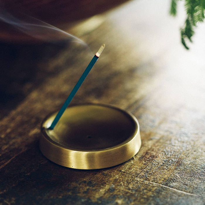 Fog Linen Work SHOP Brass Incense Stand Round