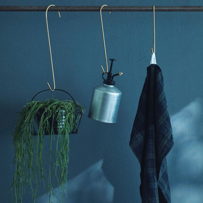Fog Linen Work Hardware Brass J Hooks, Long