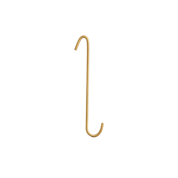 Fog Linen Work Hardware Brass J Hooks, Long
