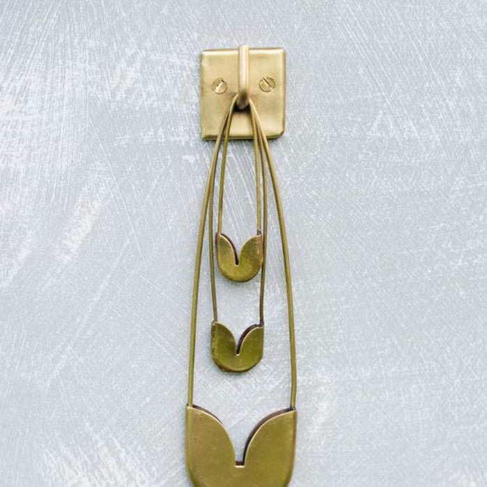 Fog Linen Work Hardware Brass Plate Single Hook
