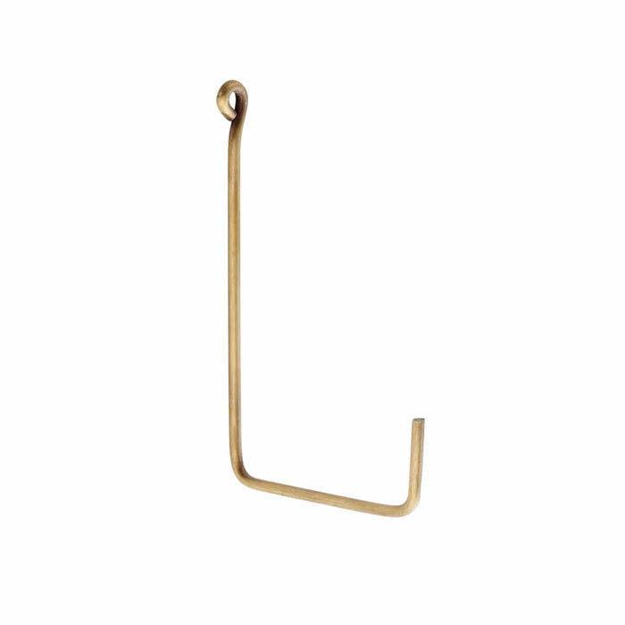 Fog Linen Work Hardware Medium Brass Single Hook