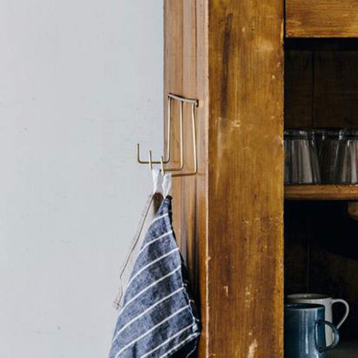 Fog Linen Work Hardware Brass Triple Hook