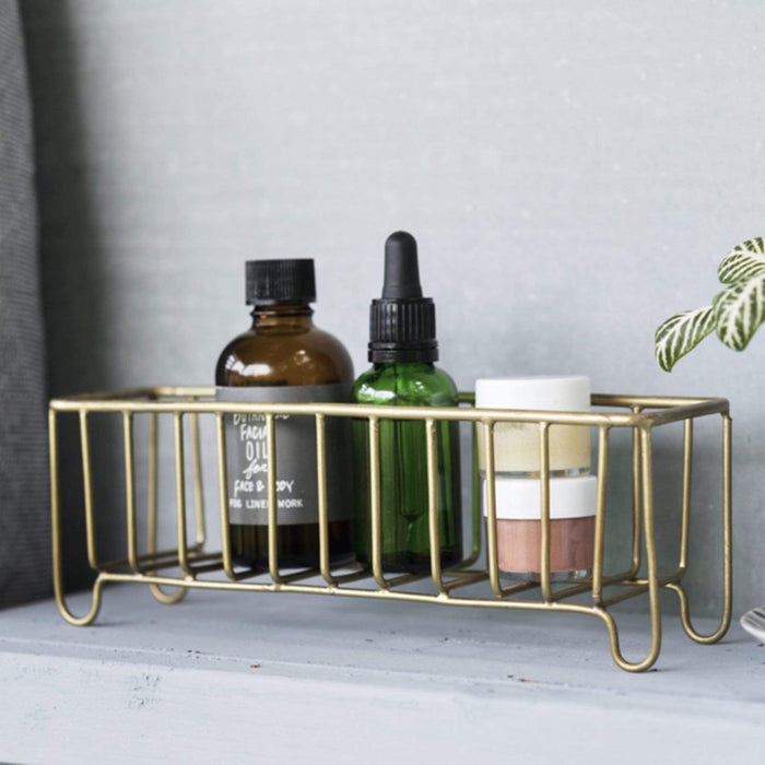 Fog Linen Work Basket Brass Wire Slender Basket