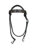 Browband Headstall cheetah print with horse size