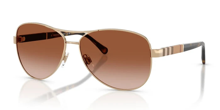 Burberry BE3080-Light Gold / Gradient Brown